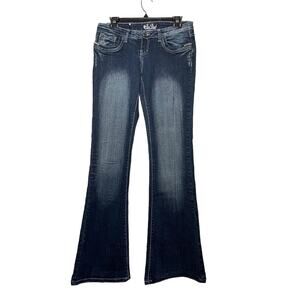 Red Rivet Jeans Juniors 9 Boot Cut Dark Wash Denim Embellished Pockets Western